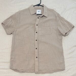 Katin Men's Beige Casual Button Down Shirt